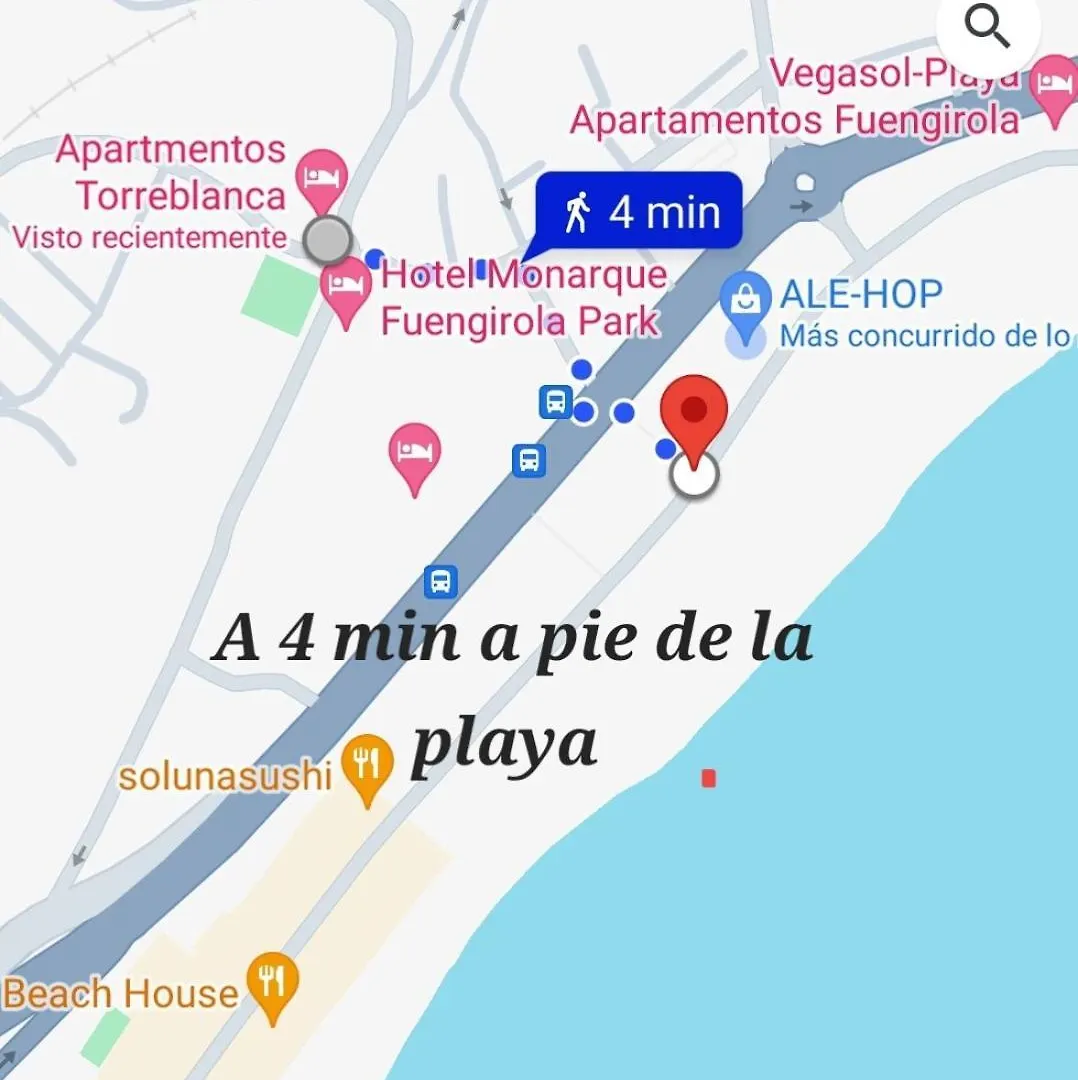 Estudio Con Piscina Y Parking, Playa A 4 Min A Pie, Tren A 2 Min Fuengirola